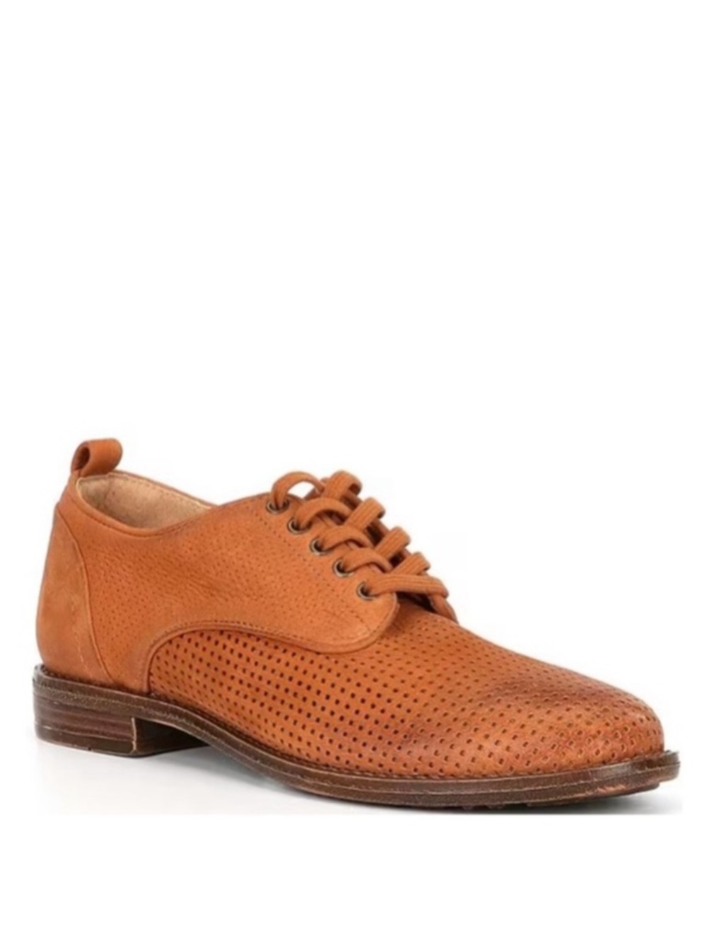 NWT Brioso Fixby Suede Leather Oxford Flats Cigar Brown Sz 6,5 (no original box)